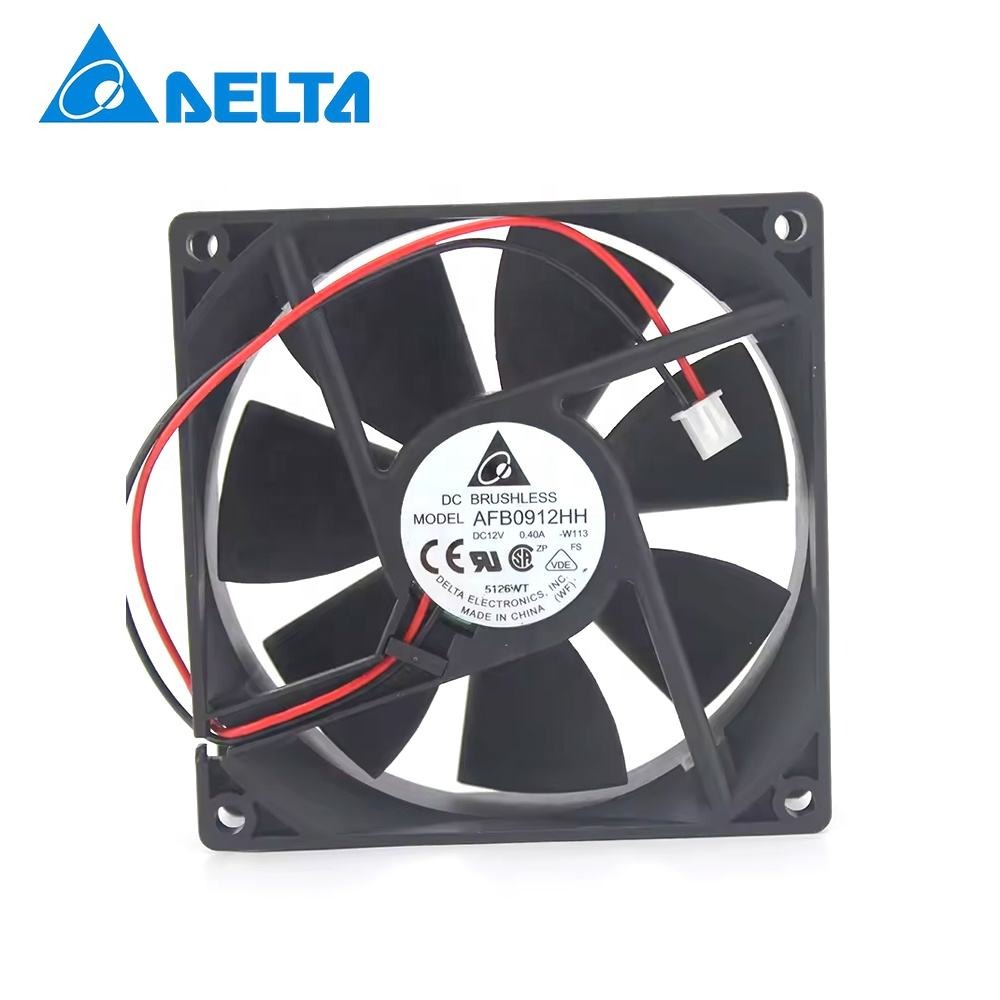 Delta AFB0912HH 92X92X25.4MM 9225 12V DC Low Noise Ball Bearing Wire Leads Inverter CPU Chassis Power Axial Cooling Fan