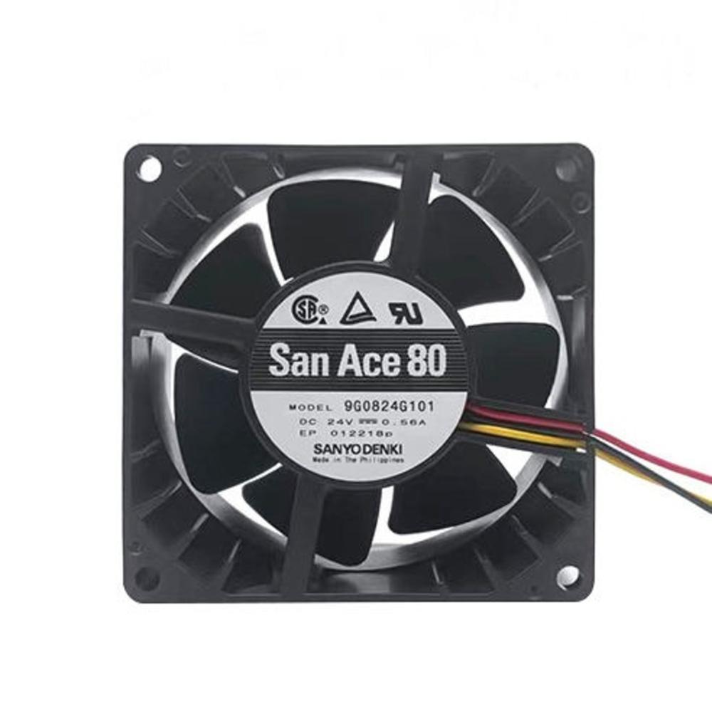 Sanyo Denki 9G0824G101 San Ace 80 6300rpm 90cfm 4pin Cooler 24v 80x80x38 80mm 8038 Dc Cooling Fan