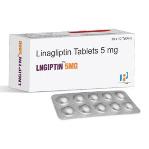 5mg Linagliptin Tablets - 5mg Dosage, General Medicine, 10x10 Pieces | Designed for Adult Diabetes Care, Store at Room Temperature