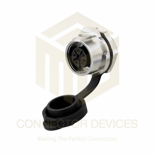 LP16 10A 5Pin Female Socket IP67 Waterproof Power Connector Panel Mount Metal Shell Solder Terminal