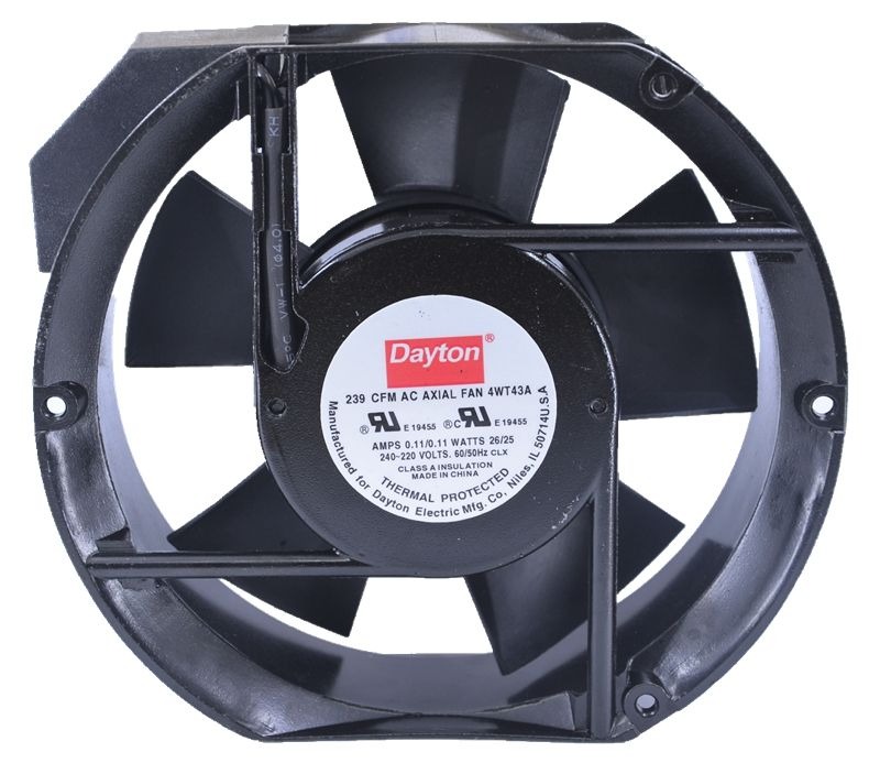 Dayton 239 CFM AC AXIAL FAN 4WT43A 220V 26/25W 17251 Cabinet Cooling Fan