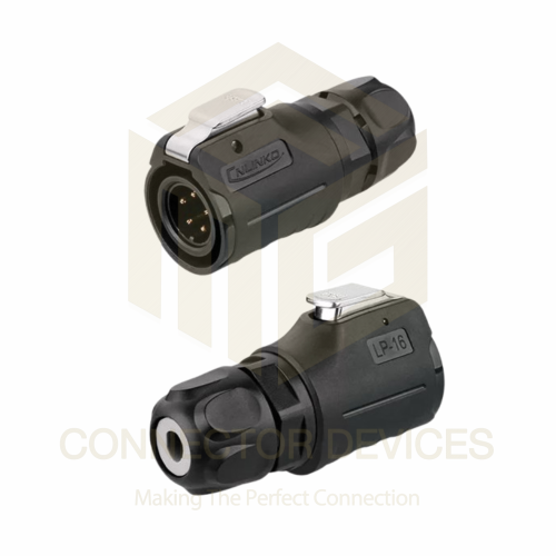 LP16 250V 5A 5Pin Male Plug IP67 Waterproof Power Connector Plastic Shell Solder Terminal