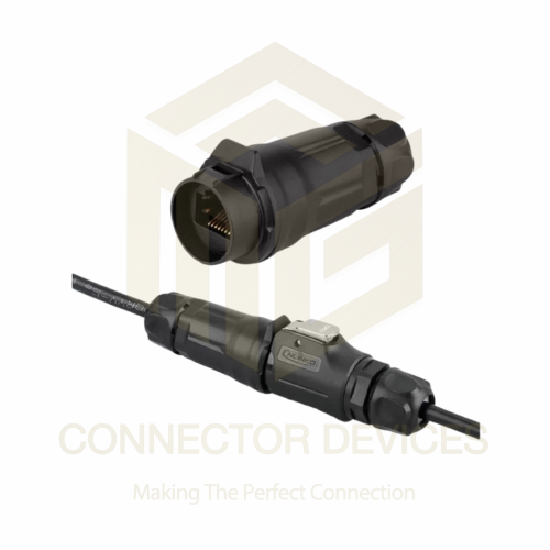 LP16 Series RJ45 Female Inline Plug IP67 Waterproof Ethernet Connector