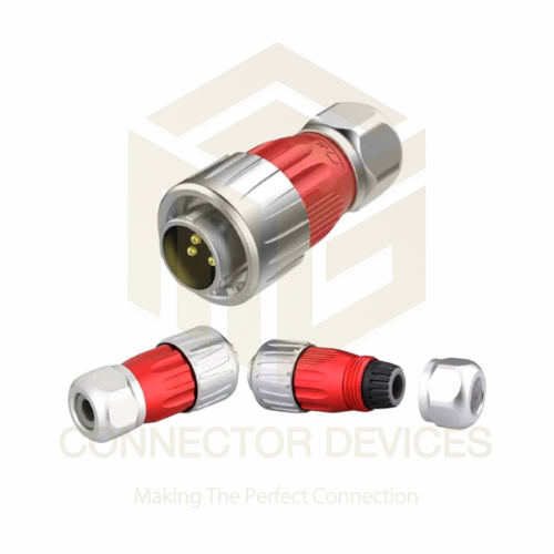 DH20 500V 20A 3Pin Male Plug IP67 Metal Waterproof Power Connector Metal Shell Solder Terminal