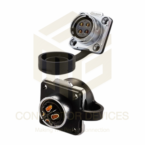 DH20 500V 20A 4Pin Female Socket IP67 Metal Waterproof Power Connector Metal Shell Solder Terminal