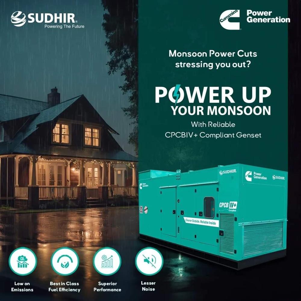 15 Kva Sudhir Cummins CPCB-IV Plus Compliance Genset