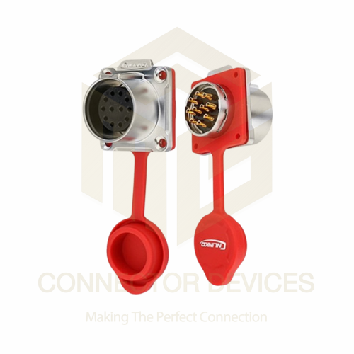 LP24 Series 400V 10A 12Pin Female Socket IP67 Waterproof Power Connector Metal Shell Solder Terminal