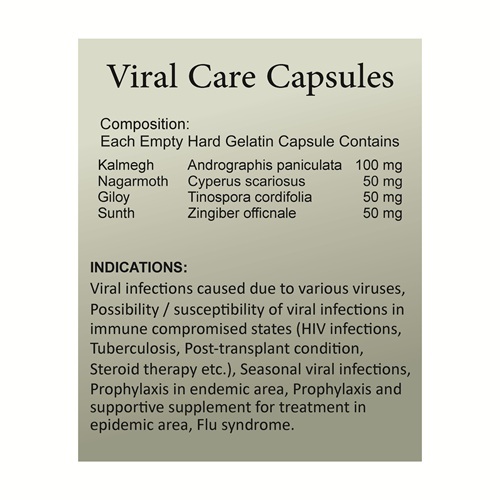 Ayurvedic Viral Care Capsules Immunity & Viral Defense, Private Label & Third Party Manufacturing - Age Group: Suitable For All Ages