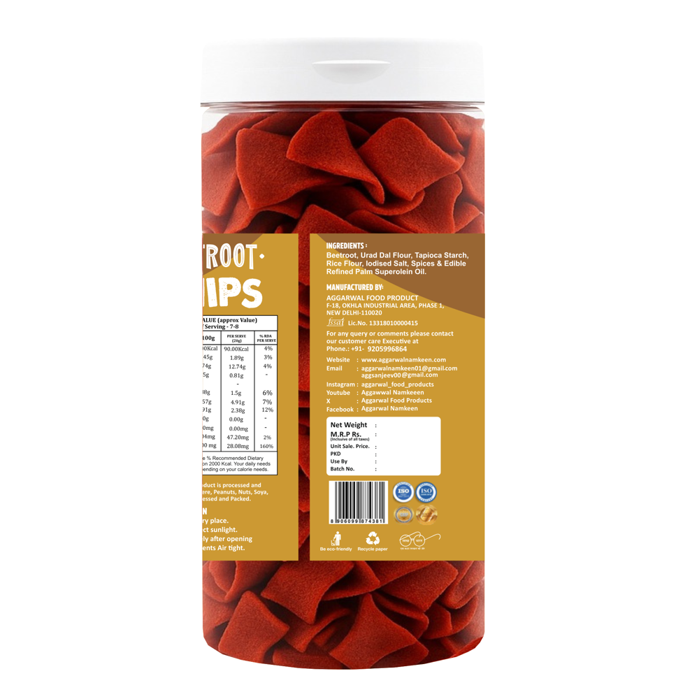 Beetroot Achari Chips - Vegan-friendly Achari Snack, 6 Months Shelf Life , No Artificial Colors Or Flavors In Sturdy Box Packaging
