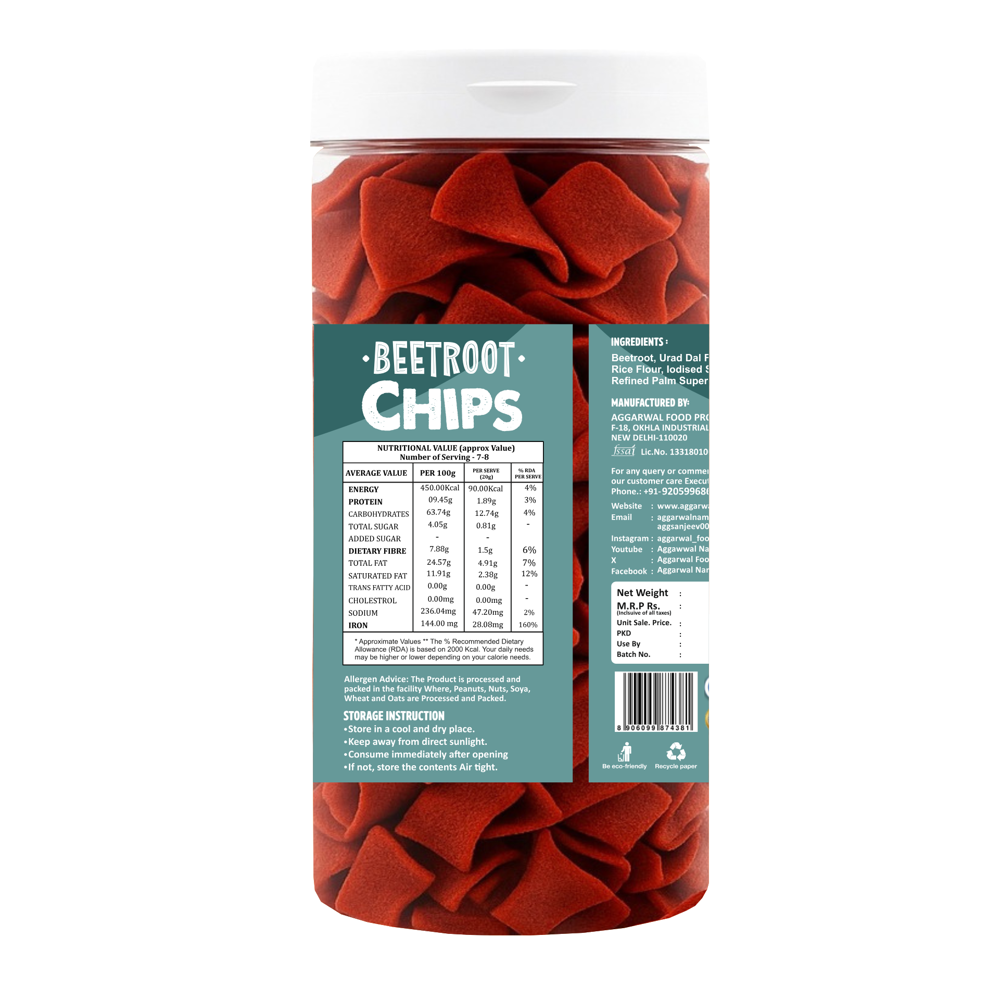 Beetroot Bhel Chaska Chips - Feature: Tasty & Healthy Snacks