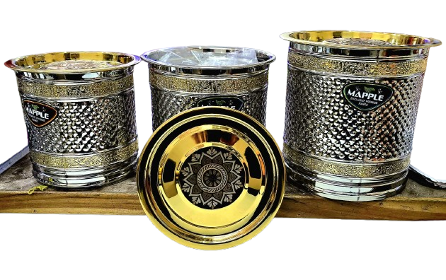 Mapple Stainless Steel Container (3 Pieces) - Coating Type: Teflon