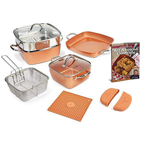 Copper Chef 12 Piece Square Casserole Cookware Set - Coating Type: Ceramic
