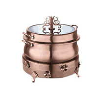 Copper Hammered Round Chafing Dish - Coating Type: Ceramic