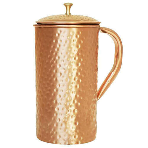Pure Copper Jug With Lid - Coating Type: Ceramic