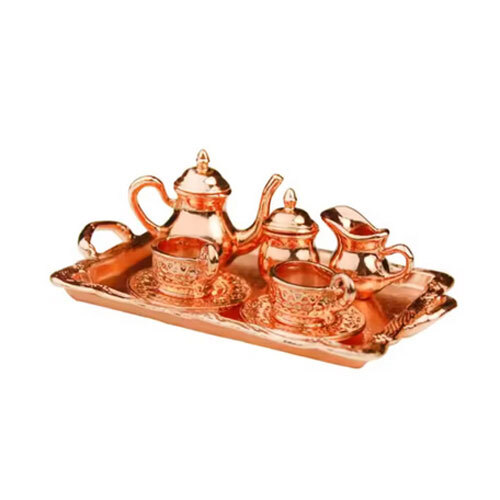 Pure Copper Mini Tea Set - Coating Type: Ceramic