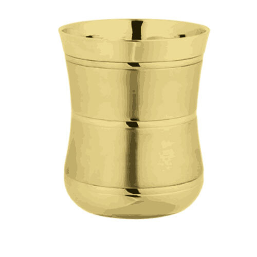 Brass Glass With Lining Design For Serving And Drinking