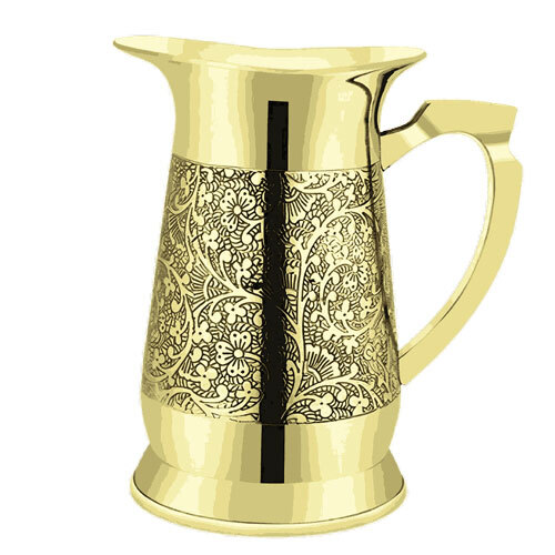 Pitcher Designer Etching Jug For Serving Water - Coating Type: Ptfe-Free