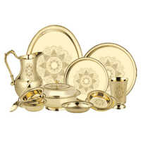 51 Pieces Global Brass Dinner Set - Coating Type: Ptfe-free