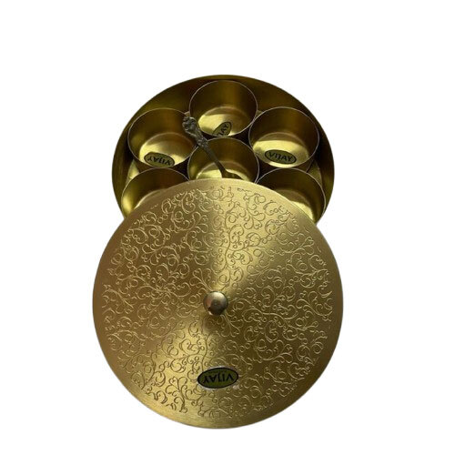 Etched Brass Spice Box Set For Kitchen - Coating Type: Ptfe-Free