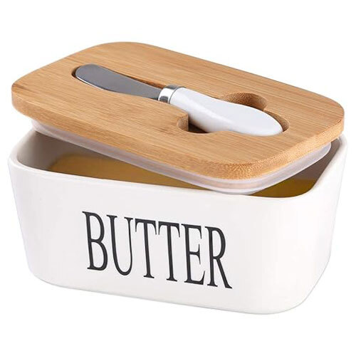 500Ml Butter Keeper Container With Butter Knife - Coating Type: Ceramic