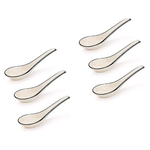 Ceramic Handmade Soup Spoon Set Of 6