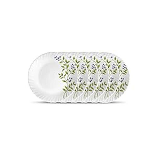 Ceramic Opal Glass Crockery Set Of 6 - Color: Different Available