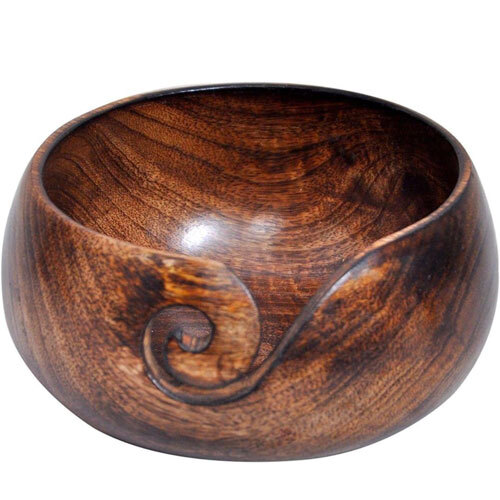 Handcrafted Wooden Yarn Bowl - Design Type: Modern