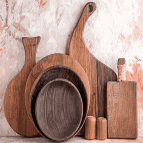 Premium Wooden Chopping & Serving Board Set - Design Type: Modern