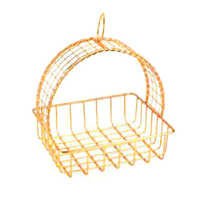 Modern Geometric Wire Basket With Round Handle - Color: Various Available