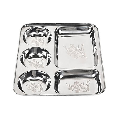 5 In 1 5 Section Thali Deluxe Dinner Plate - Features: High Quality