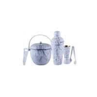 Elegant Marble Cocktail Bar Set Of 6 Pieces