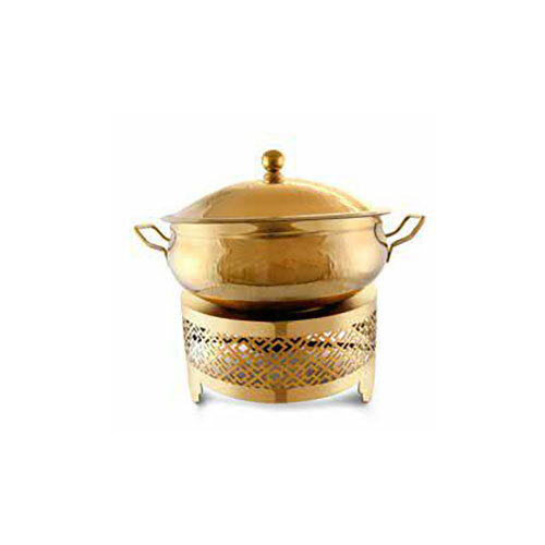 Golden Brass Coated Chafing Dish - Features: High Quality