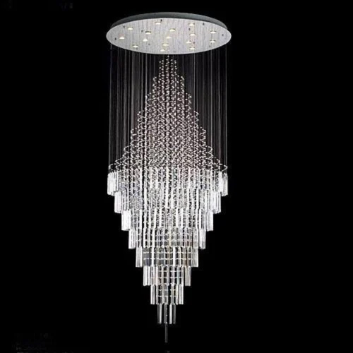 Double Height Crystal Chandelier