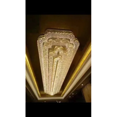 Double Height Crystal Chandelier