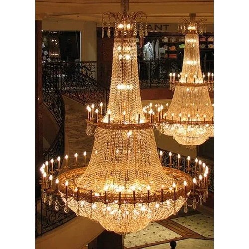 Candle-Style Maharaja Chandelier - Color: Golden