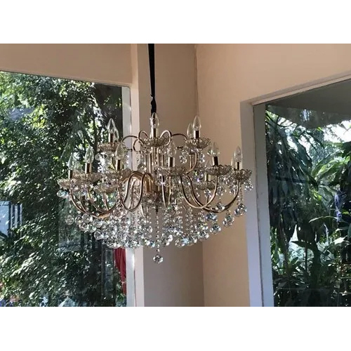 Metalllic Arms Chandelier - Color: Transparent