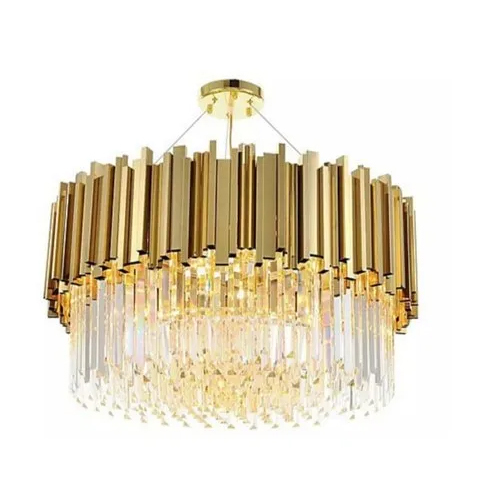 Ornamental Crystal Chandelier - Color: Golden
