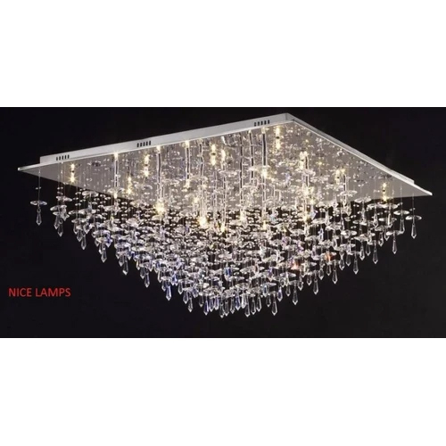 Square Ceiling Chandelier - Color: Transparent