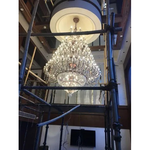 Double Height Arm Chandelier - Color: Transparent