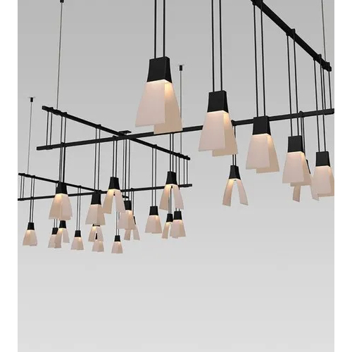 Zig Zag Chandelier - Color: White