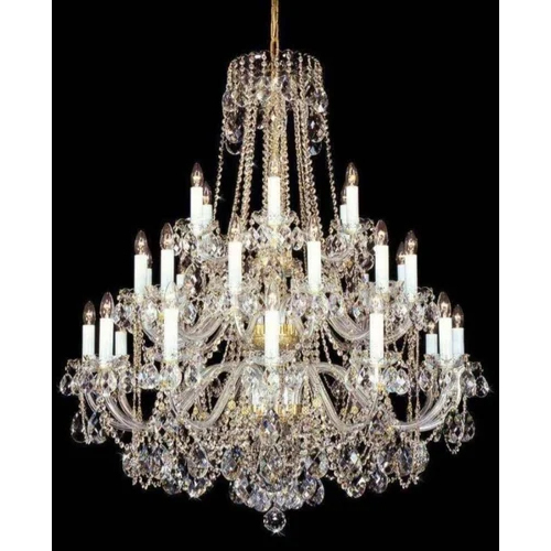 Round Glass Arm Chandelier - Color: Transparent