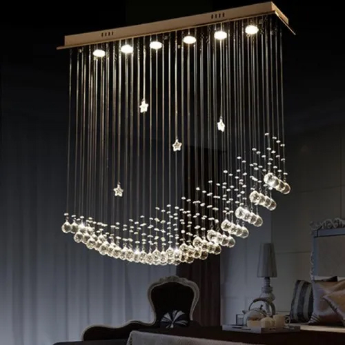 Designer Glass Chandeliers - Color: Golden
