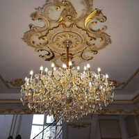 Decorative Glass Chandelier - Color: Golden