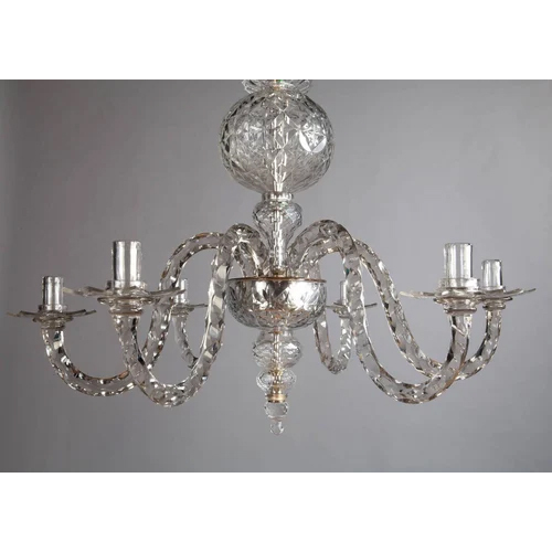 Led Cut Glass Chandelier - Color: Transparent