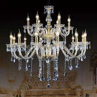 Ceiling Mount Hanging Chandelier - Color: Transparent