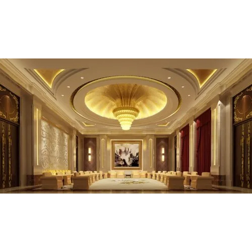 Banquet Led Hanging Chandelier - Color: Golden