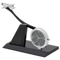 Vizio Designer Unique Table Metal Clock For Home And Office - Color: Black