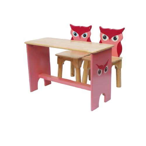 Ncr-109 Mdf Rubberwood Owl Table With 2 Chairs - Color: Different Available