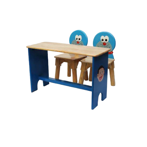 Ncr-113 Mdf And Solid Wood Doraemon Table With 2 Chairs - Color: Different Available