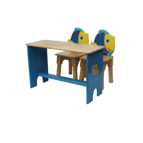 Ncr-114 Mdf And Solid Wood Fish Table With 2 Chairs - Color: Different Available